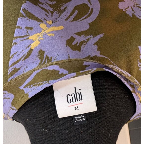 Cabi Celebrity Sleeveless Zip Front Peplum Green and Purple Sleeveless Top‎ - M - Picture 4 of 12
